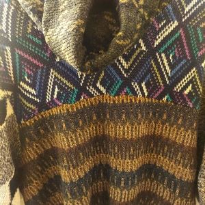 Vintage- Urban Outfitters Urban Renewal Multipattern Turtleneck Cropped Sweater
